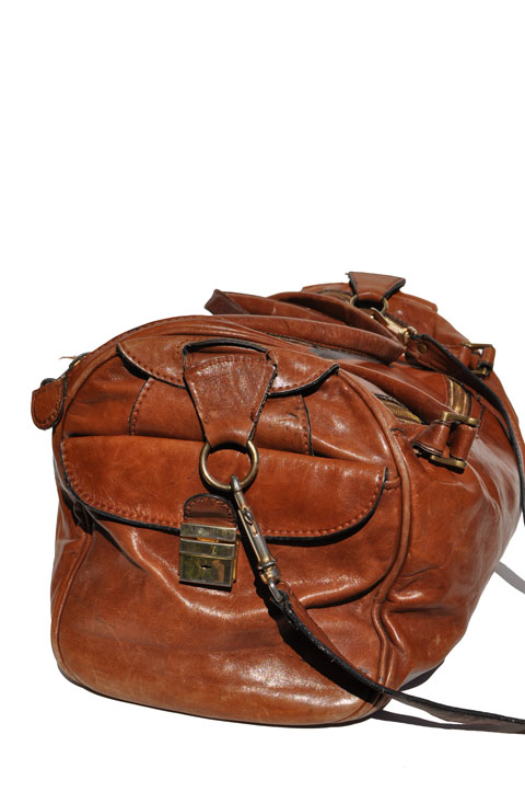 Vintage Leather Duffle Bag 9