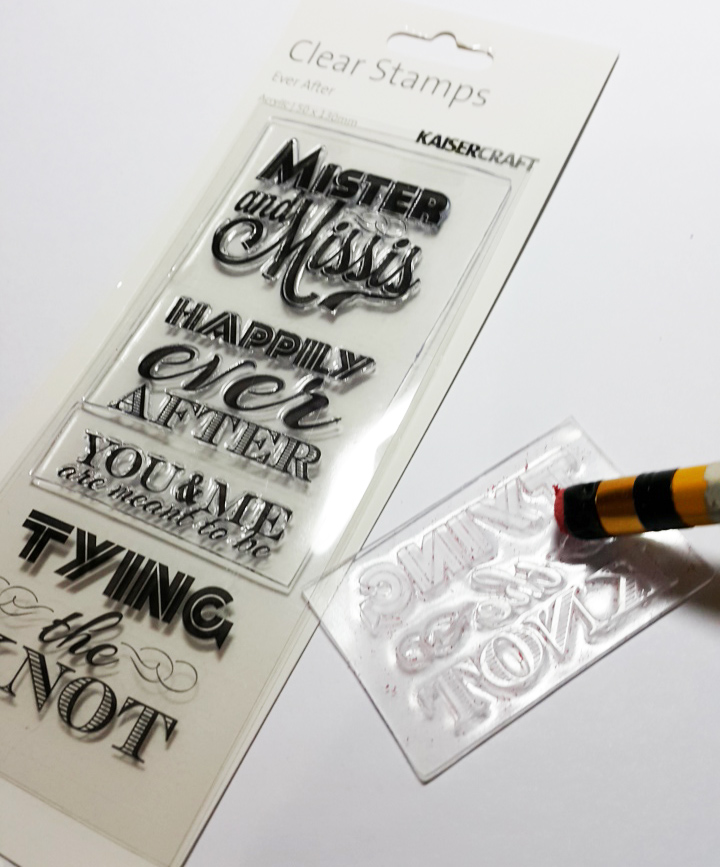 Stamping and heat embossing tips to create a wedding invitation