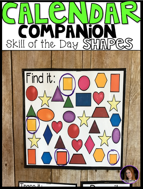 Are you looking for shape activities for preschool and kindergarten?  Then you will love Shape of the Day Calendar Companion!  Shape of the Day Calendar Companion was designed to be a part of your daily morning meeting or carpet time for preschool and kindergarten leveled children.
