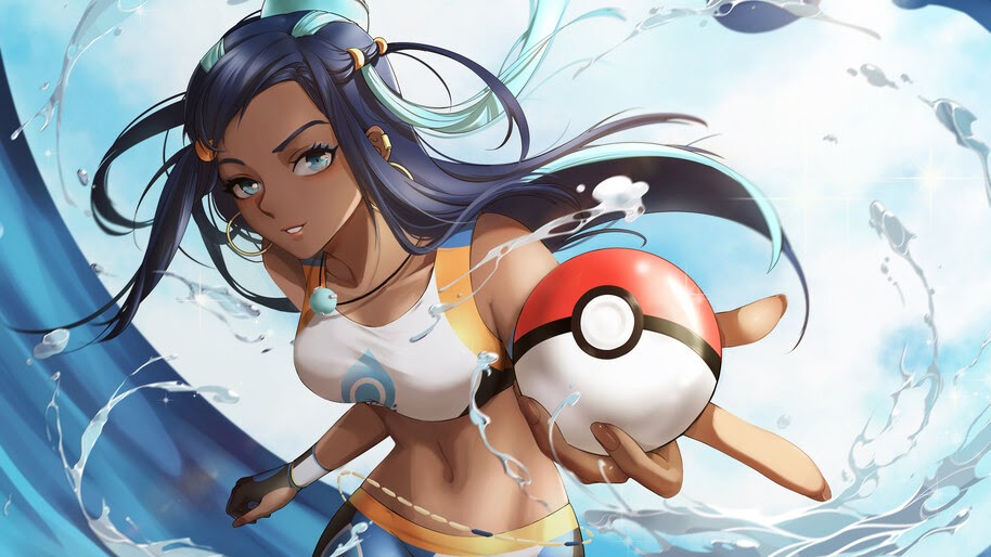 Nessa, Pokeball, Pokemon Sword and Shield, Gym Leader, 8K, #3.1354