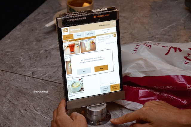 Running on the MeCan Order app, which is simple and intuitive to use