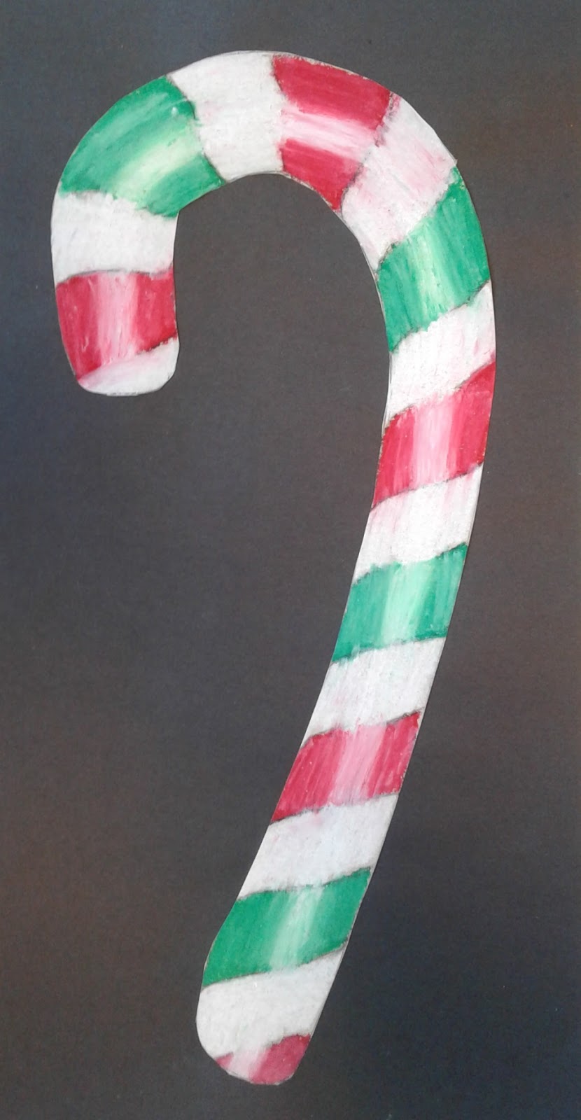 a faithful attempt: Candy Canes in Oil Pastel