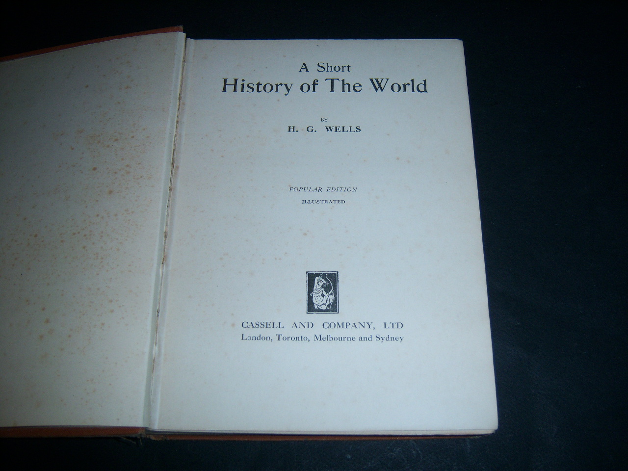 Stevenson Libros A Short History of the World. H G Wells