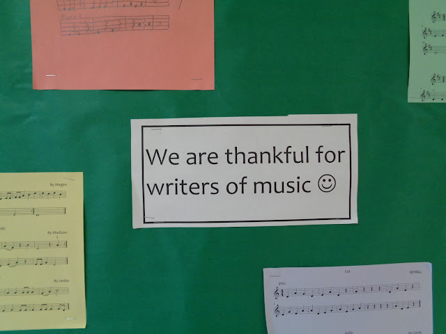 thankful for writing bulletin board composers elementary orchestra