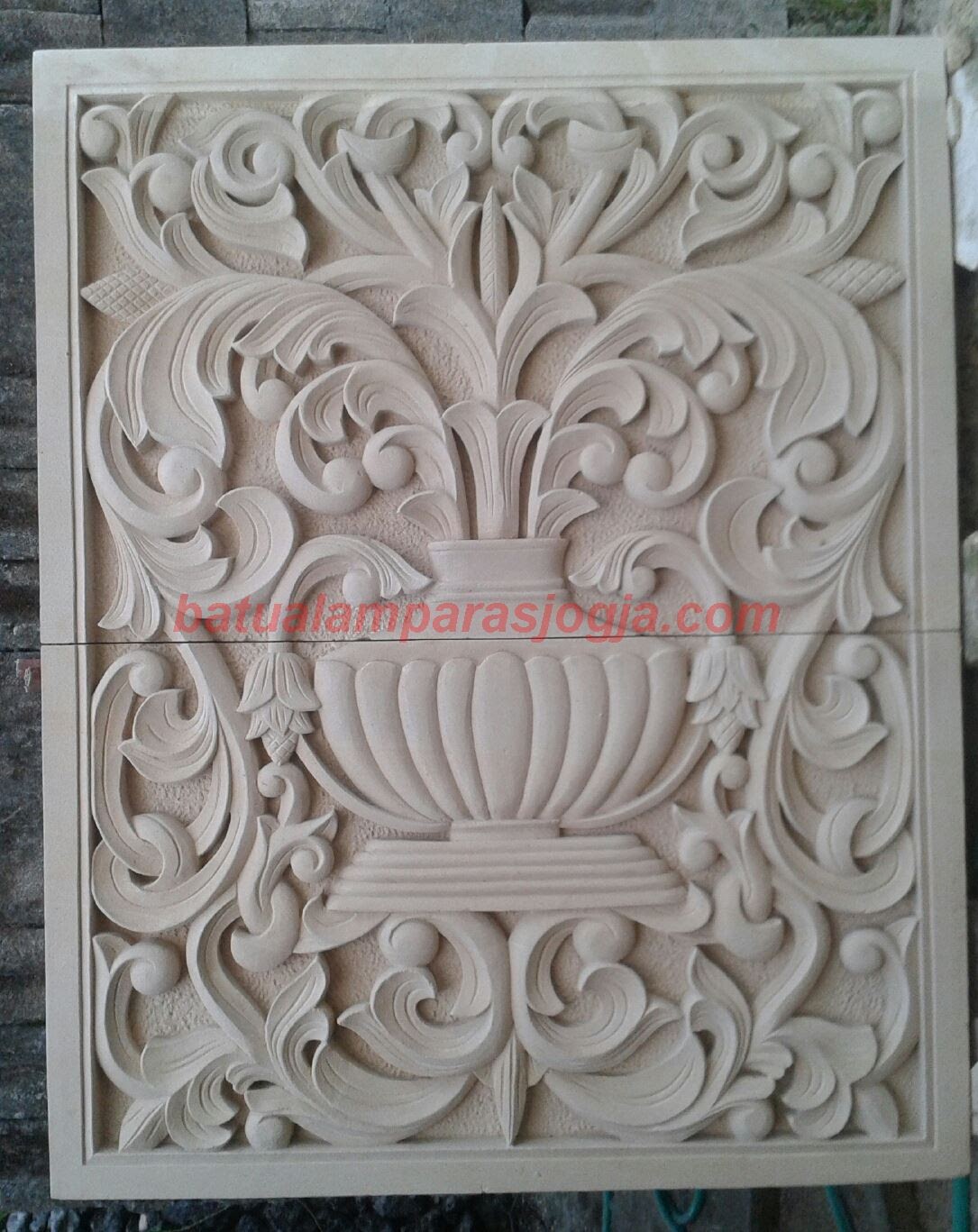 Relief Batu Putih Batu Alam Paras Jogja