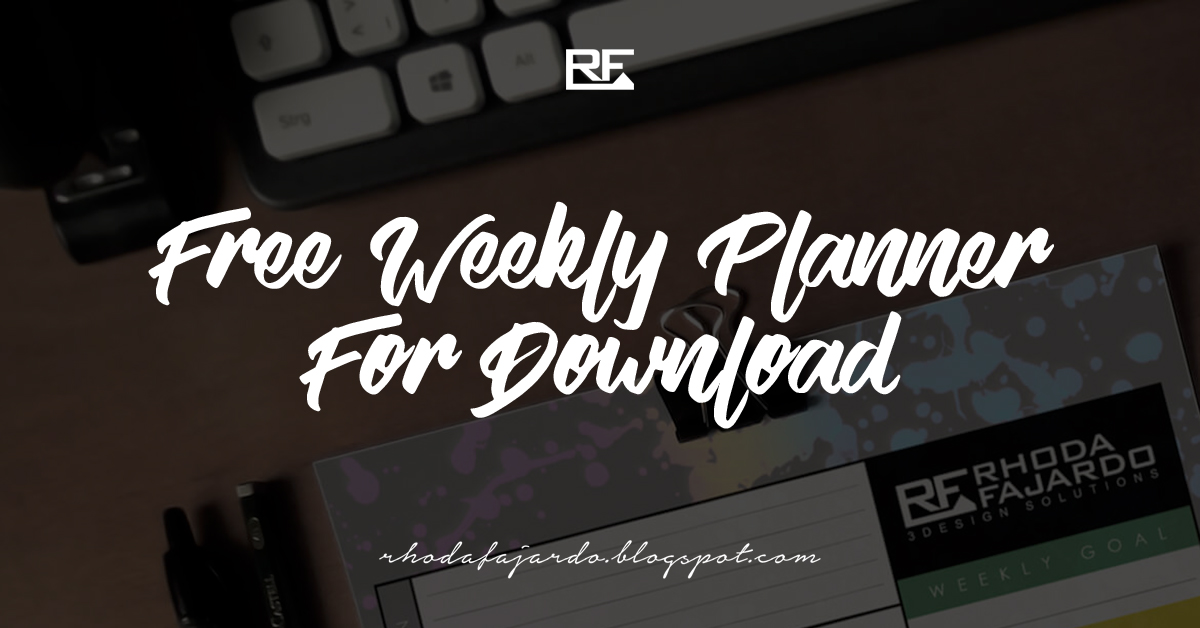 Free Download: A4 Size Weekly Planner