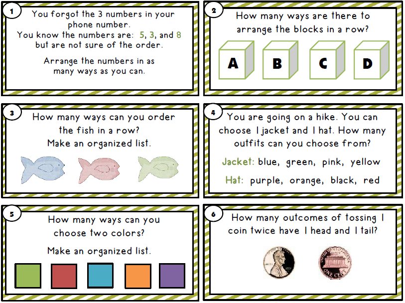 Teacher's TakeOut Combination Task Cards