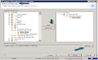 SAP HANA Export & Import