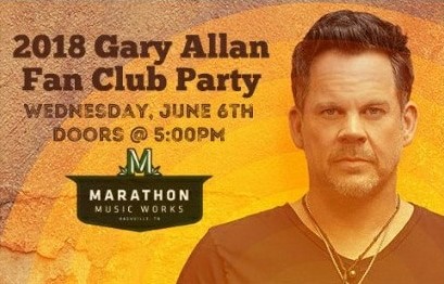 2018 Gary Allan Fan Party Tickets On Sale 3/1! ~ CMA Fest Autograph Signing and Meet and Greet 2018 Gary Allan Fan Party Tickets On Sale 3/1! ~ CMA Fest Autograph Signing and Meet and Greet
