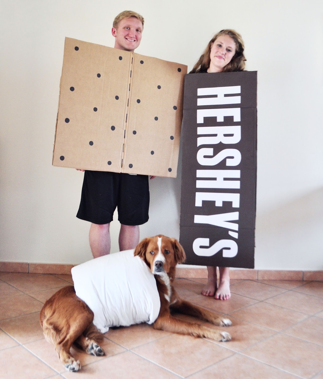 S'mores Halloween Costume with Dog 