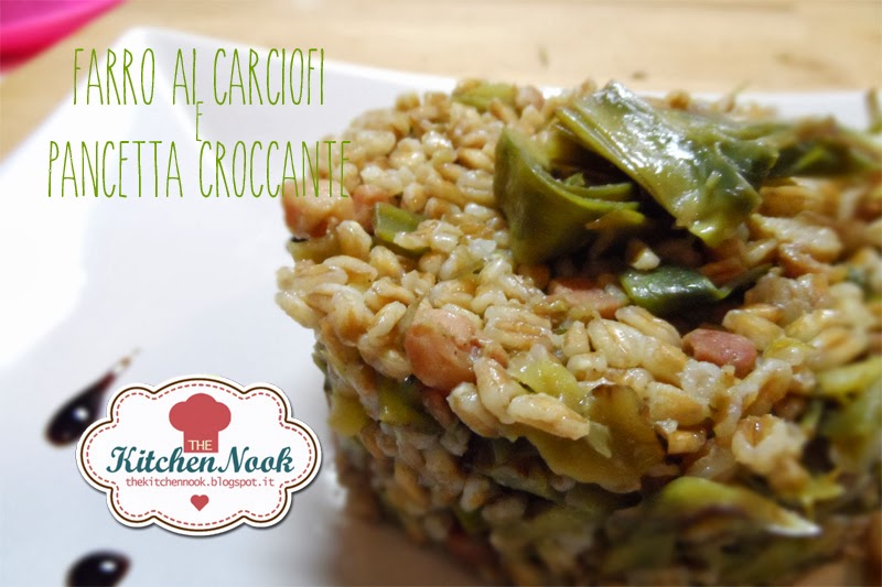 farro ai carciofi e pancetta croccante