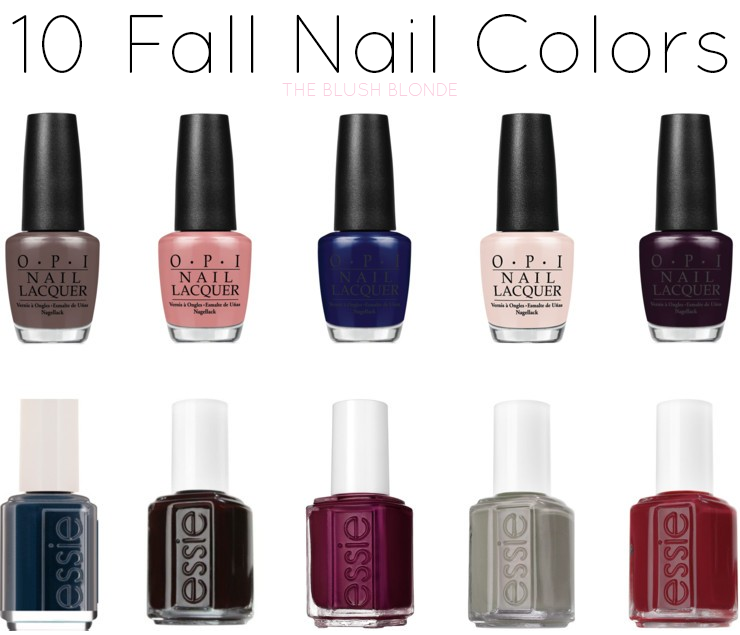 The Blush Blonde: Tuesday Ten: Nail Polishes for Fall