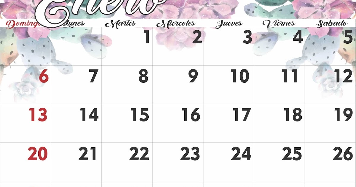 Irka Calendario 2019 Gratis Para Imprimir