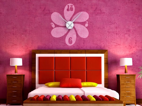 Stylish wall decals as original wall clocks
