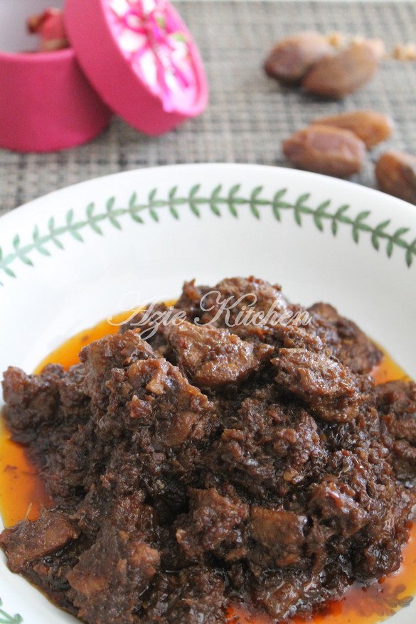 Rendang Daging Perak Buat Hidangan Pagi Raya - Azie Kitchen