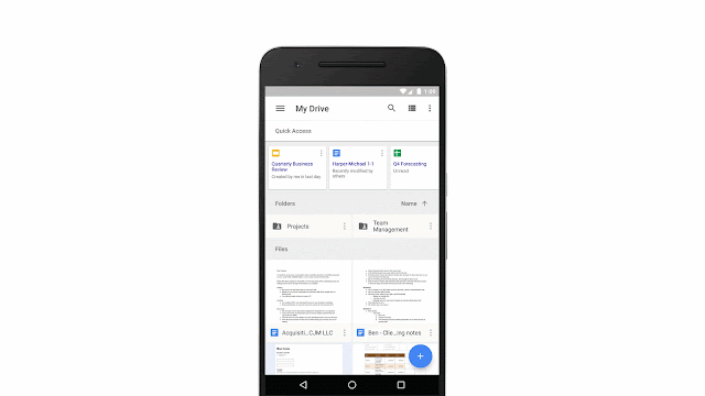 La nuova funzionalità Quick Access di Google Drive