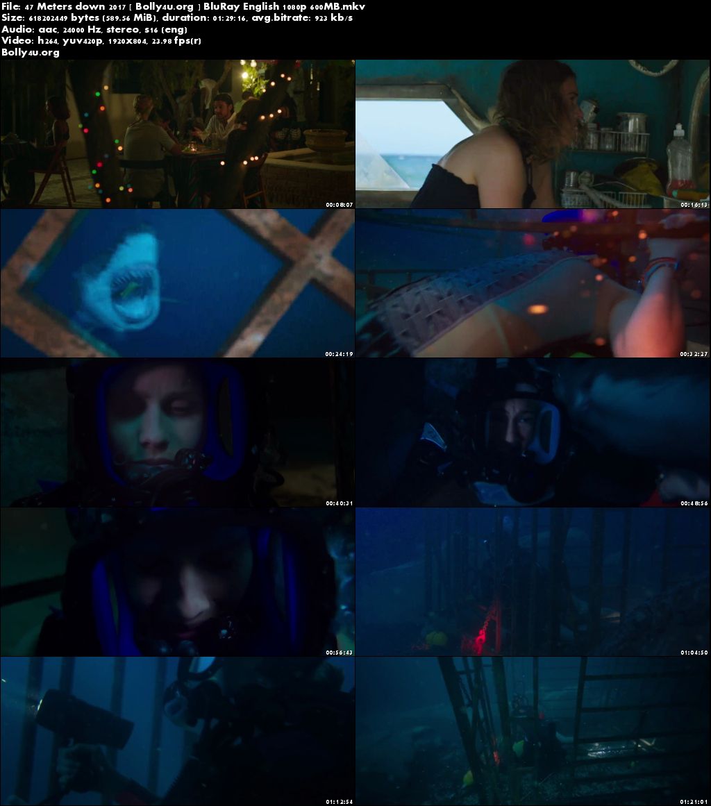 47 Meters Down 2017 BluRay 600MB English 1080p Download