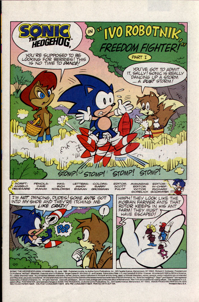 Read online Sonic The Hedgehog comic -  Issue #23 - 2