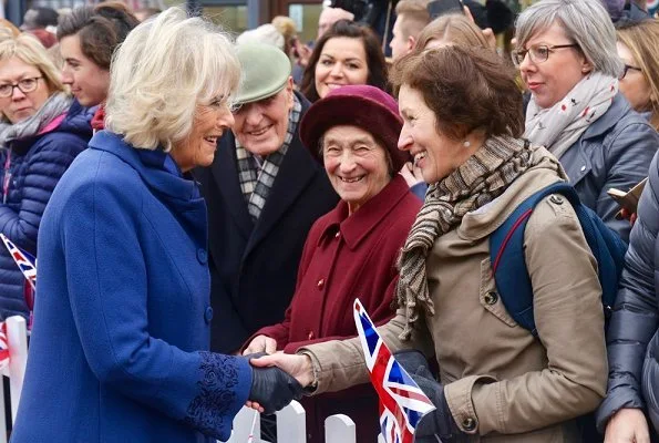 Duchess of Cornwall met with local residents and stallholders including Georges Bakery and Lizzi