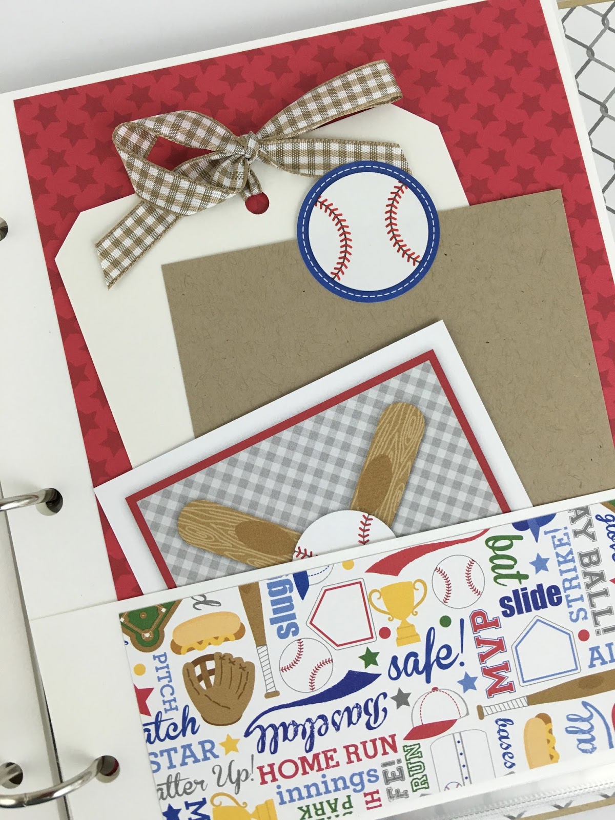 Artsy Albums Scrapbook Album and Page Layout Kits by Traci Penrod Baseball Scrapbook Album with