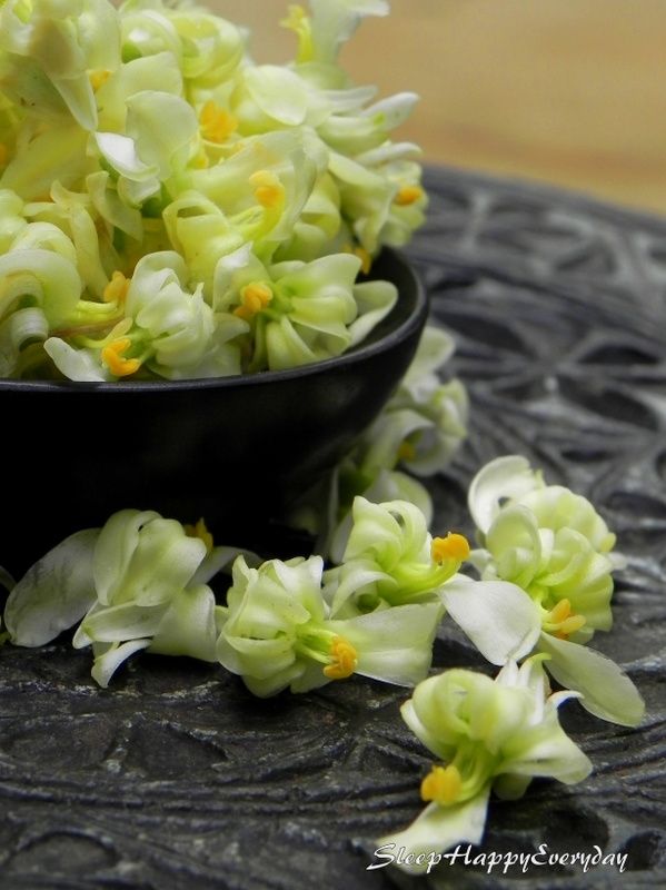 Sleep Happy Everyday Drumstick flower and a recipe