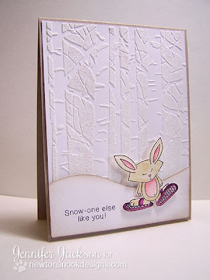 Bunny wearing Snowshoes Winter card from Newton's Nook Designs