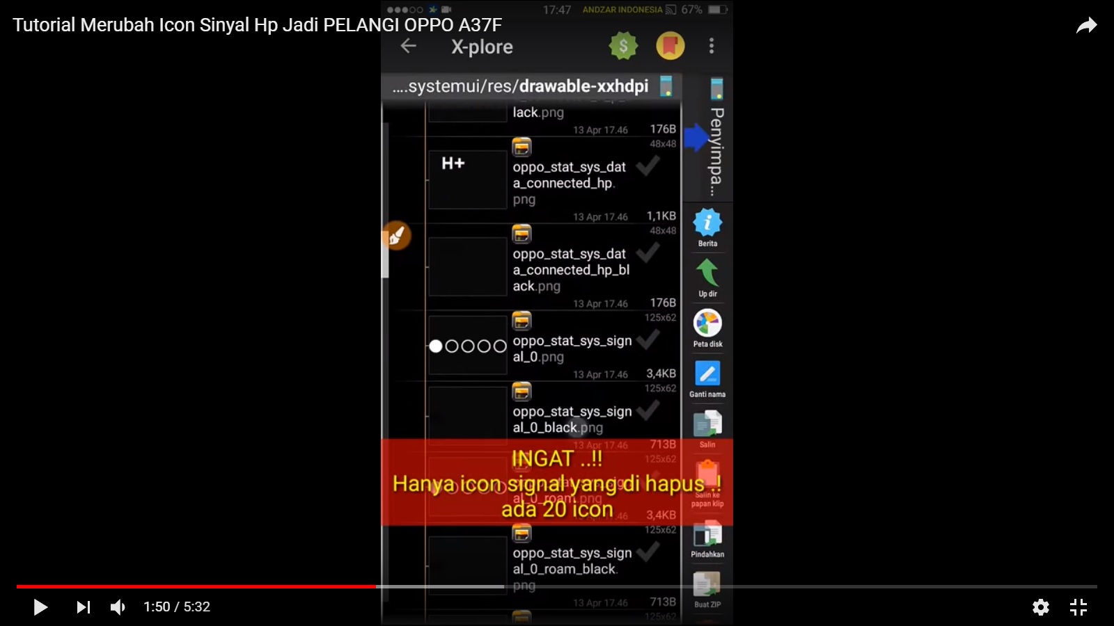 Tutorial Cara Ganti Icon Sinyal OPPO A37 Menjadi Warna