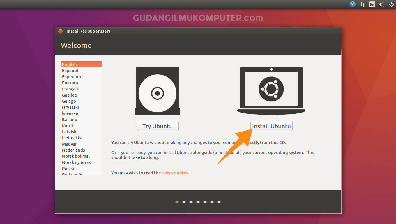 Cara Install Ubuntu 16.04 LTS (Xenial Xerus) Dilengkapi dengan Gambar
