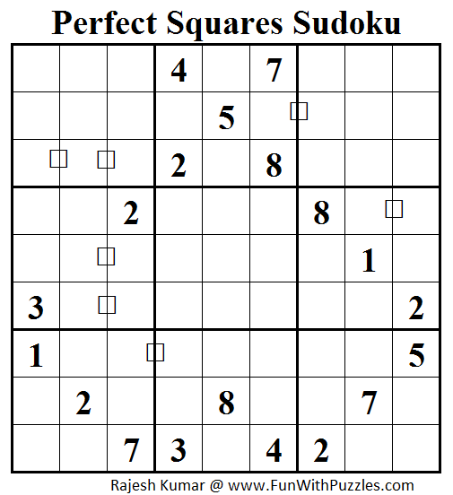 Perfect Squares Sudoku (Daily Sudoku League #82)