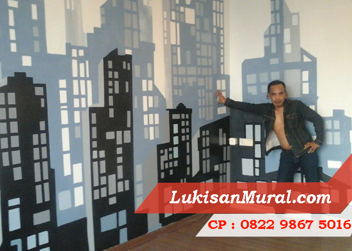 Lukisan Dinding Kamar 3 Dimensi Hitam Putih Lukisan Mural Murah