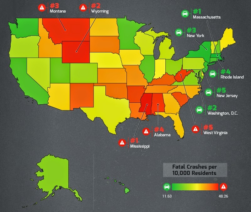 safest driving states in America