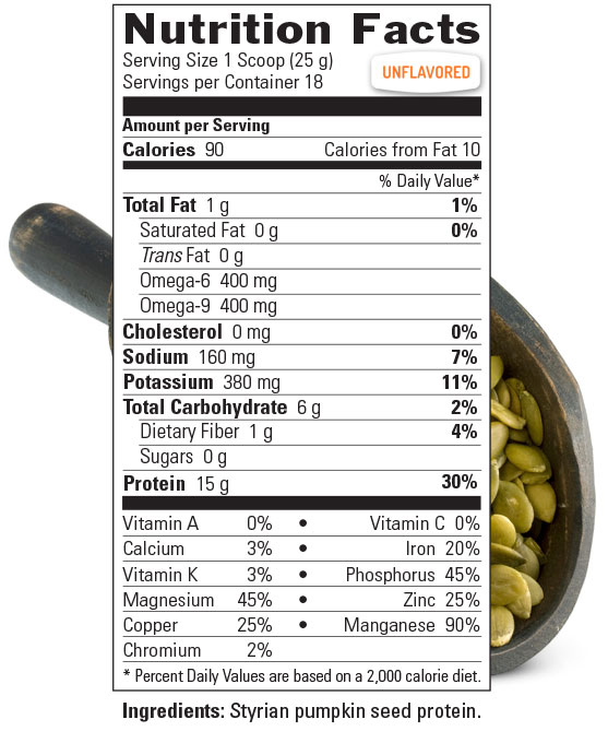 GlamRiver Vanilla Pumpkin Seed Protein Powder by Pure Goodness