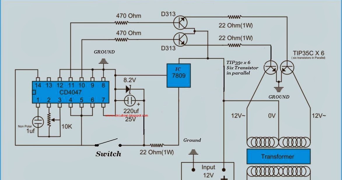 Baru Skematik Inverter, Skema Inverter