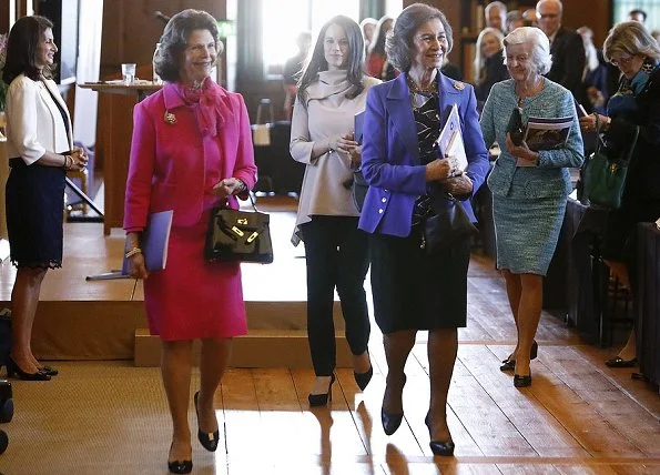 Queen Sofia of Spain, Queen Silvia and pregnant Princess Sofia of Sweden attended second session of Dementia Forum X held at Stockholm Royal Palace