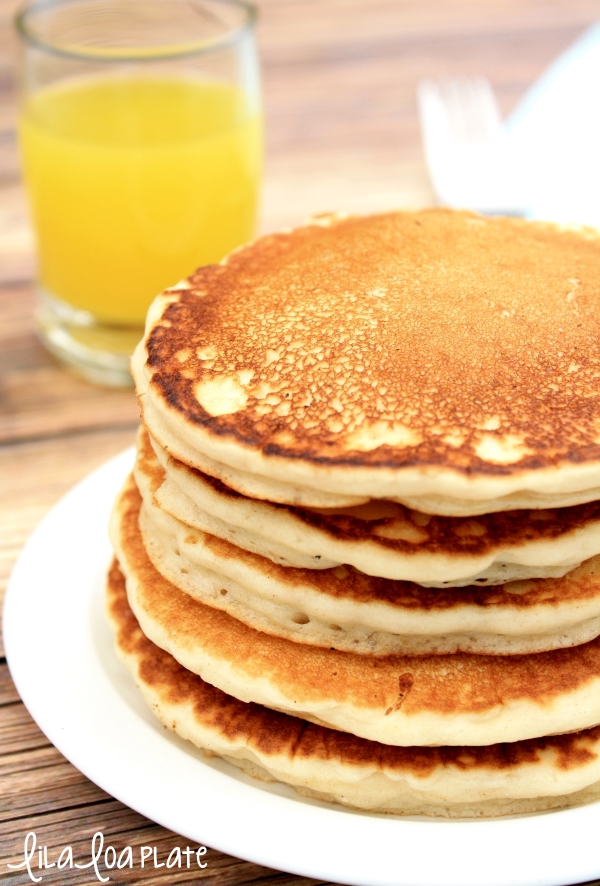 Fluffy American Style Pancakes LilaLoa Plate Fluffy American Style