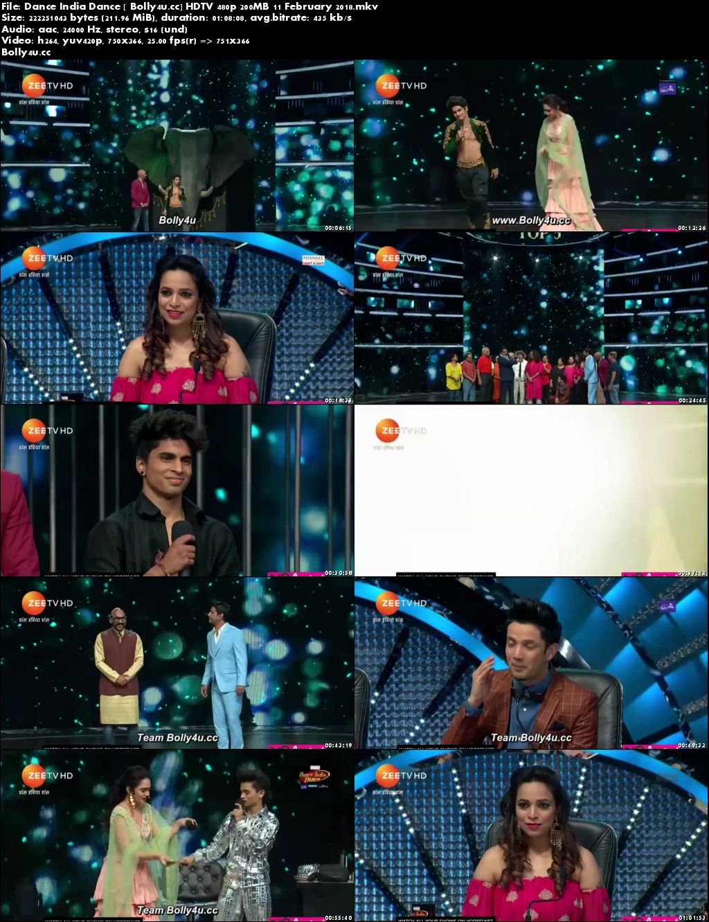 Dance India Dance HDTV 480p 200MB 11 February 2018 Download Dance India Dance HDTV 480p 200MB 11 February 2018 Download