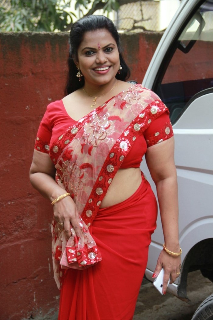 Minu Kurian Aunty In Red Saree Photos Tamil Actress ~ Actress Rare Photo Gallery
