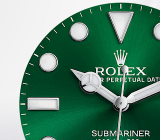 The dial is the distinctive face of a Rolex watch