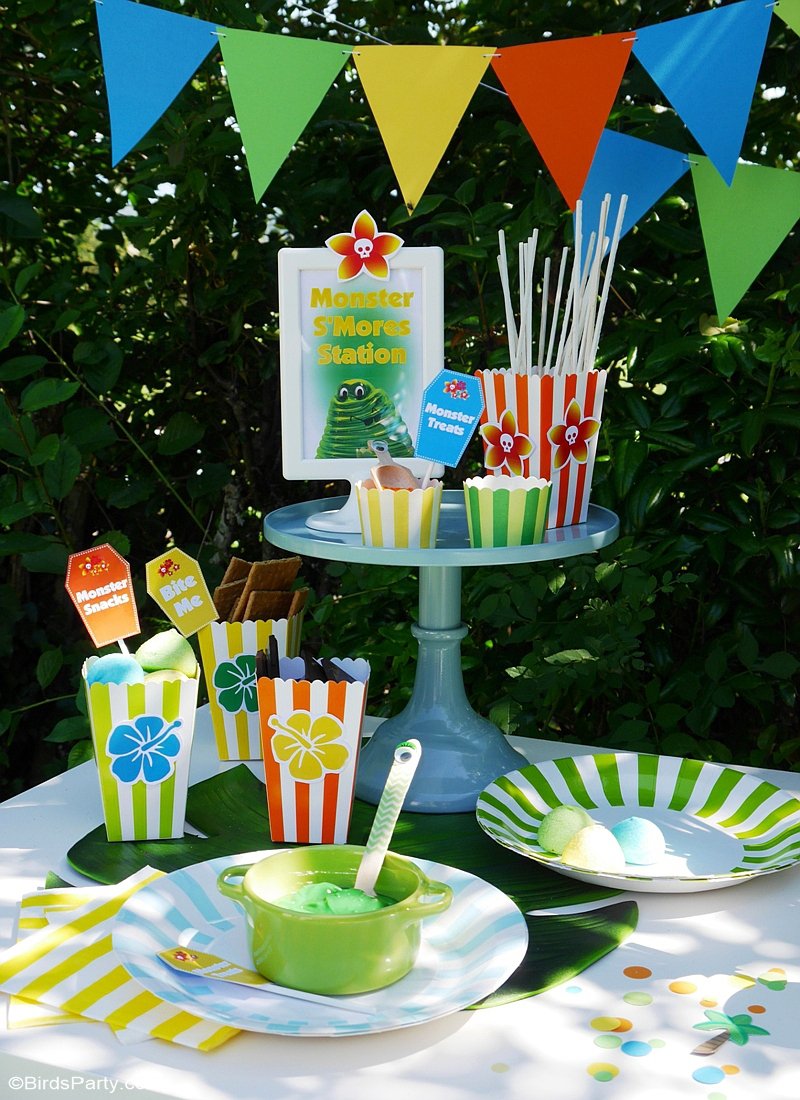 A Summer Backyard Camping Party With Free Printables Party Ideas