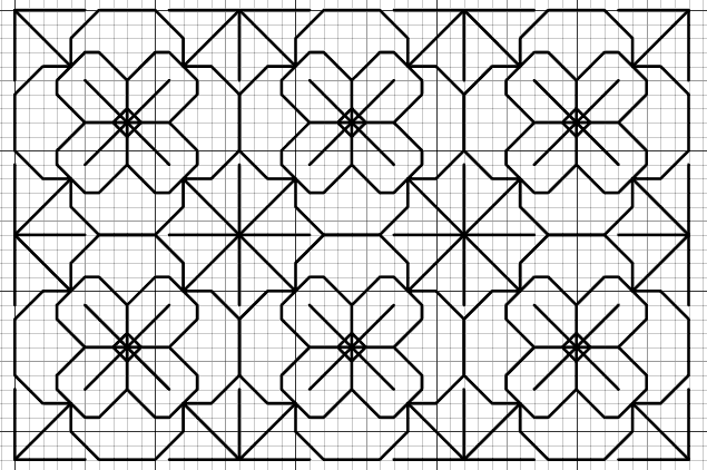 Imaginesque: Blackwork Flower Fill Pattern