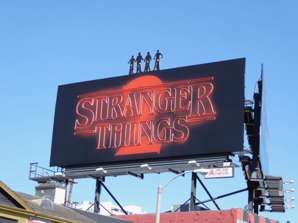 Stranger Things 2 neon sign and cut-out billboard Stranger Things 2 neon sign cut-out billboard
