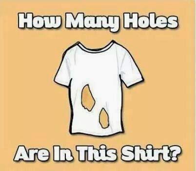How many holes are in this Shirt?