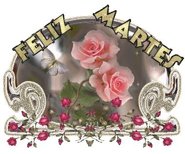 Feliz Martes rosas y mariposa - Imagenes y Carteles