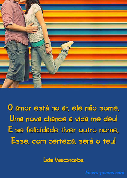 O amor está no ar...