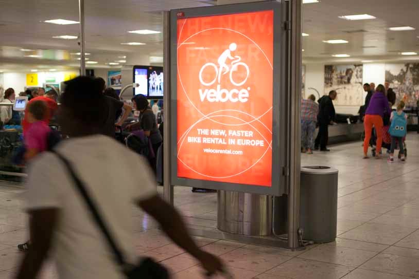 Veloce bike rental adverting London Gatwick 