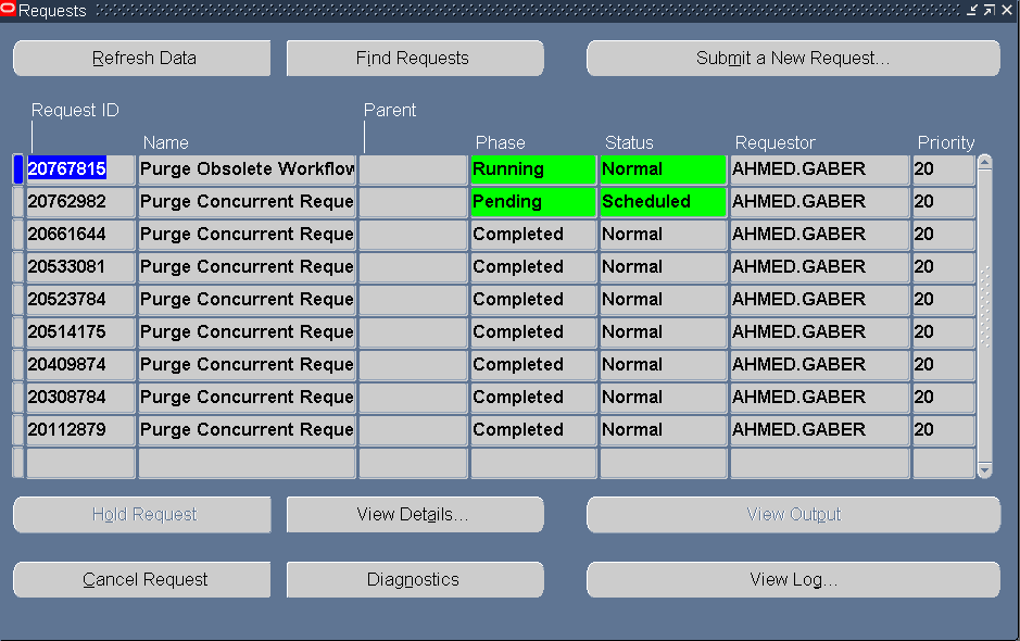 Elazab's oracle blog Purge Obsolete oracle workflow Logs and keeping