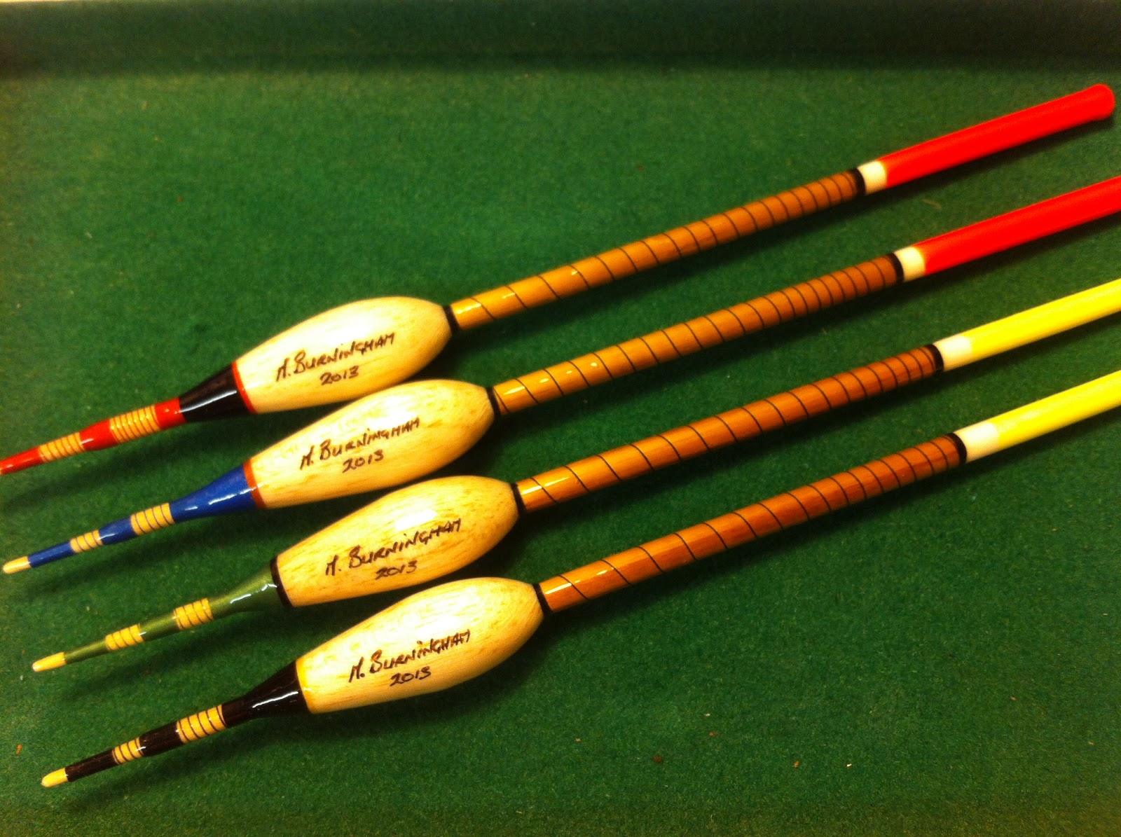 Handmade Fishing Floats by Mark Burningham. Just finished this mixed