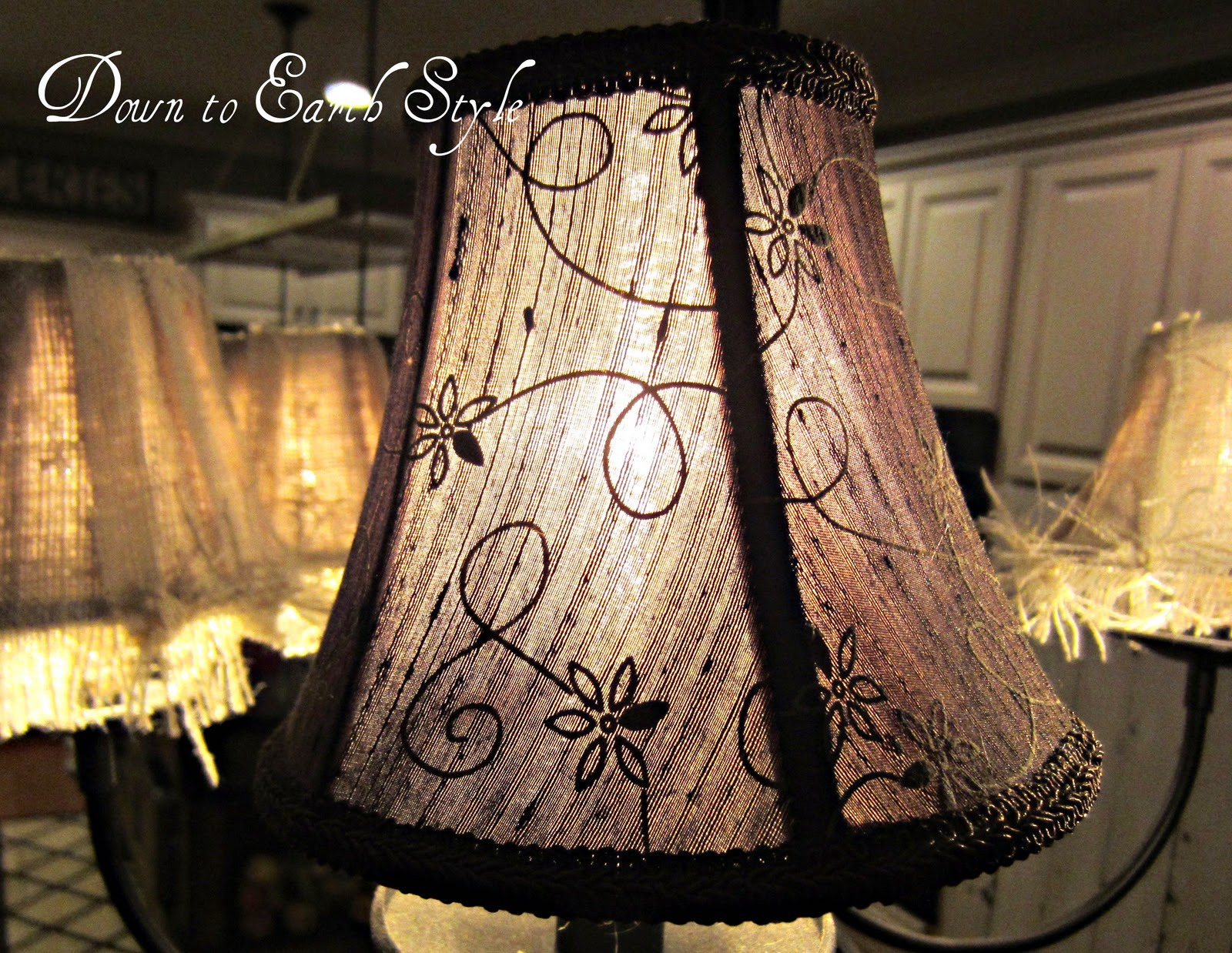 Down to Earth Style Raggy Burlap Lamp Shades