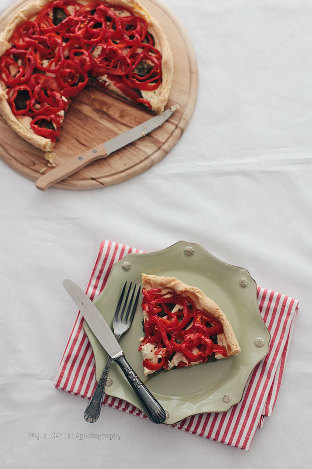 Raquel's Kitchen english version Goat Cheese Red Pepper Tart