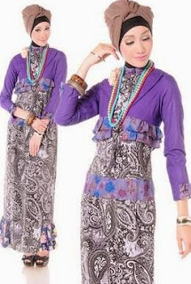 Desain Gamis Terbaru Kombinasi Batik 15 Desain Baju Gamis Terbaru Untuk Anak Muda Tampil Modis